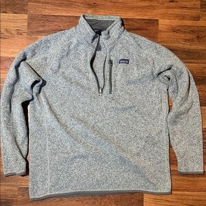 Men’s Patagonia Heather Gray Quarter-Zip Fleece Pullover